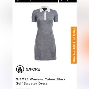 NWT G/FORE Womens Colour Block Golf Sweater Dress size small